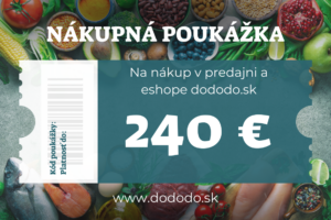 Nákupná poukážka v hodnote 240 EUR