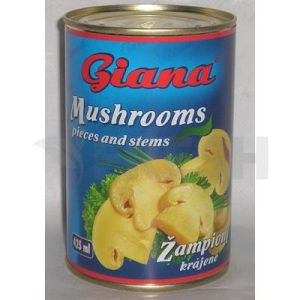 Šampiňóny Krájané Sterilizované 400G / Pp 200G Giana
