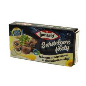 Sardelové Filety V Oleji Rolované S Kaparami 46G / Pp 26G /Slané Očká/ Lumarkt
